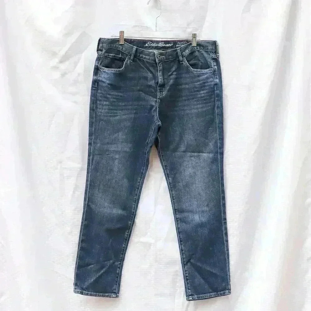 Eddie Bauer Women's Boyfriend Jeans - Faded Blue Wash